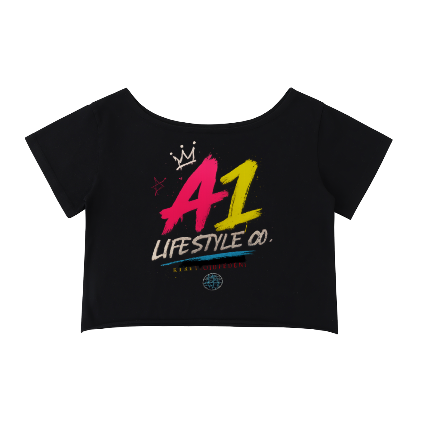 Women's A1 Lifestyle Co. Off-Shoulder Rolled Hem Cotton T-Shirt