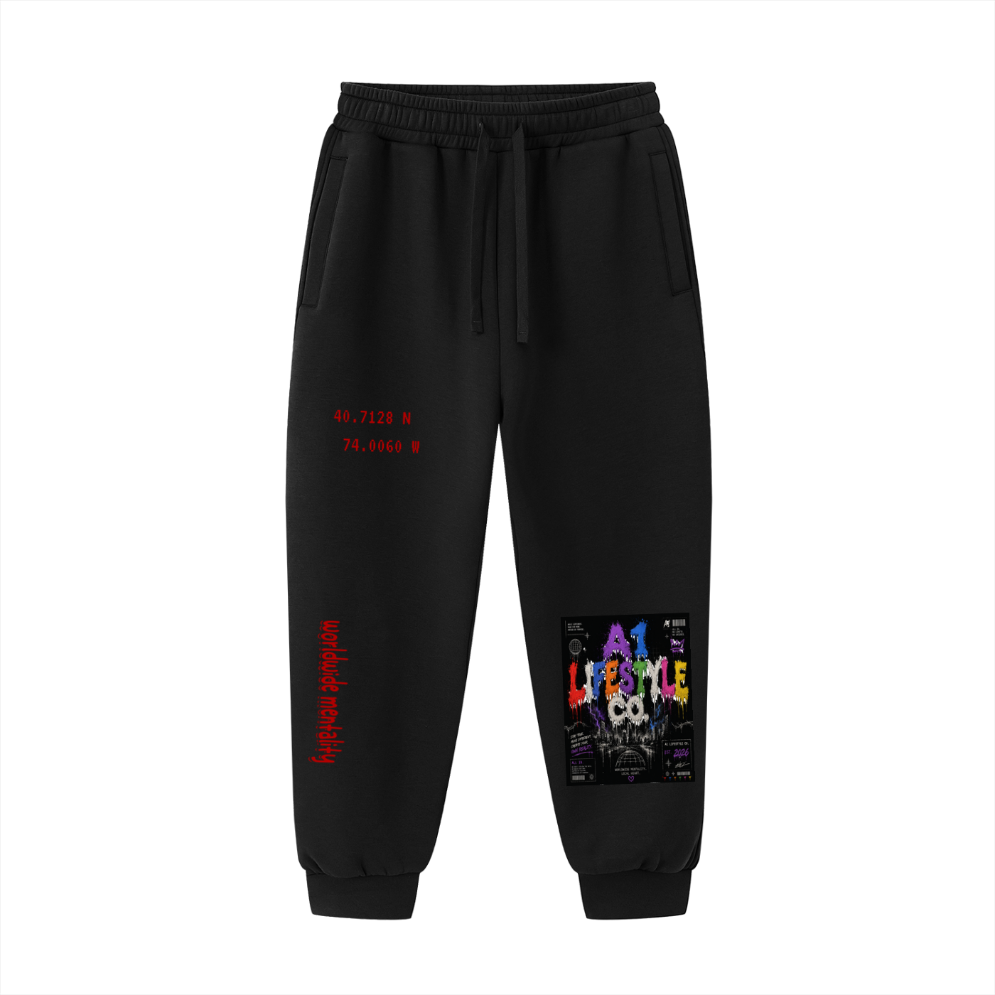 A1 Lifestyle Co. Essential Drawstring Jogged Sweatpants