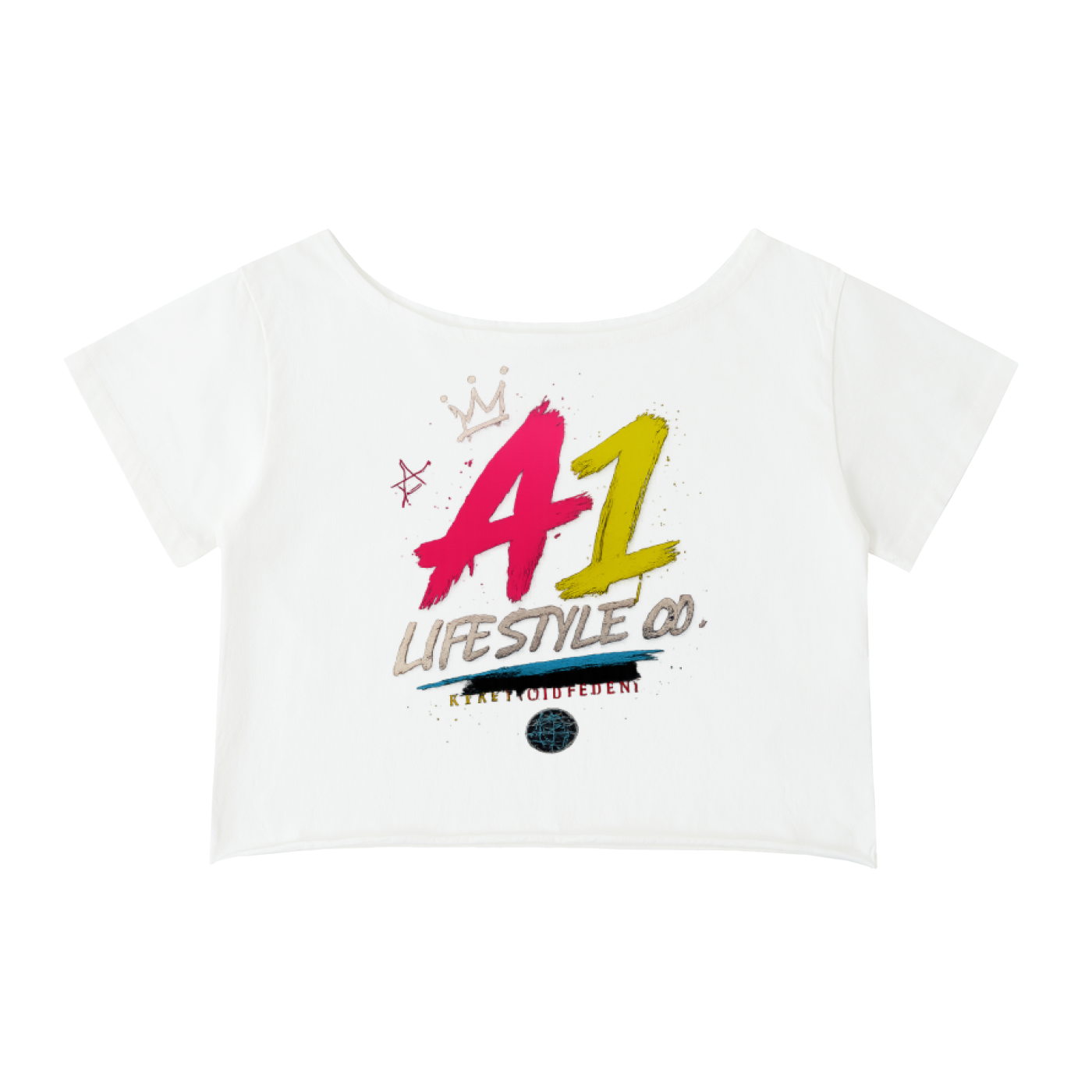 Women's A1 Lifestyle Co. Off-Shoulder Rolled Hem Cotton T-Shirt