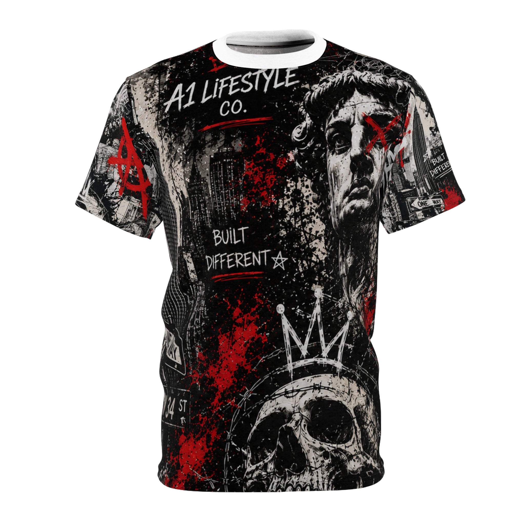 A1 Lifestyle Co. Skull Streetwear Graffiti Tee