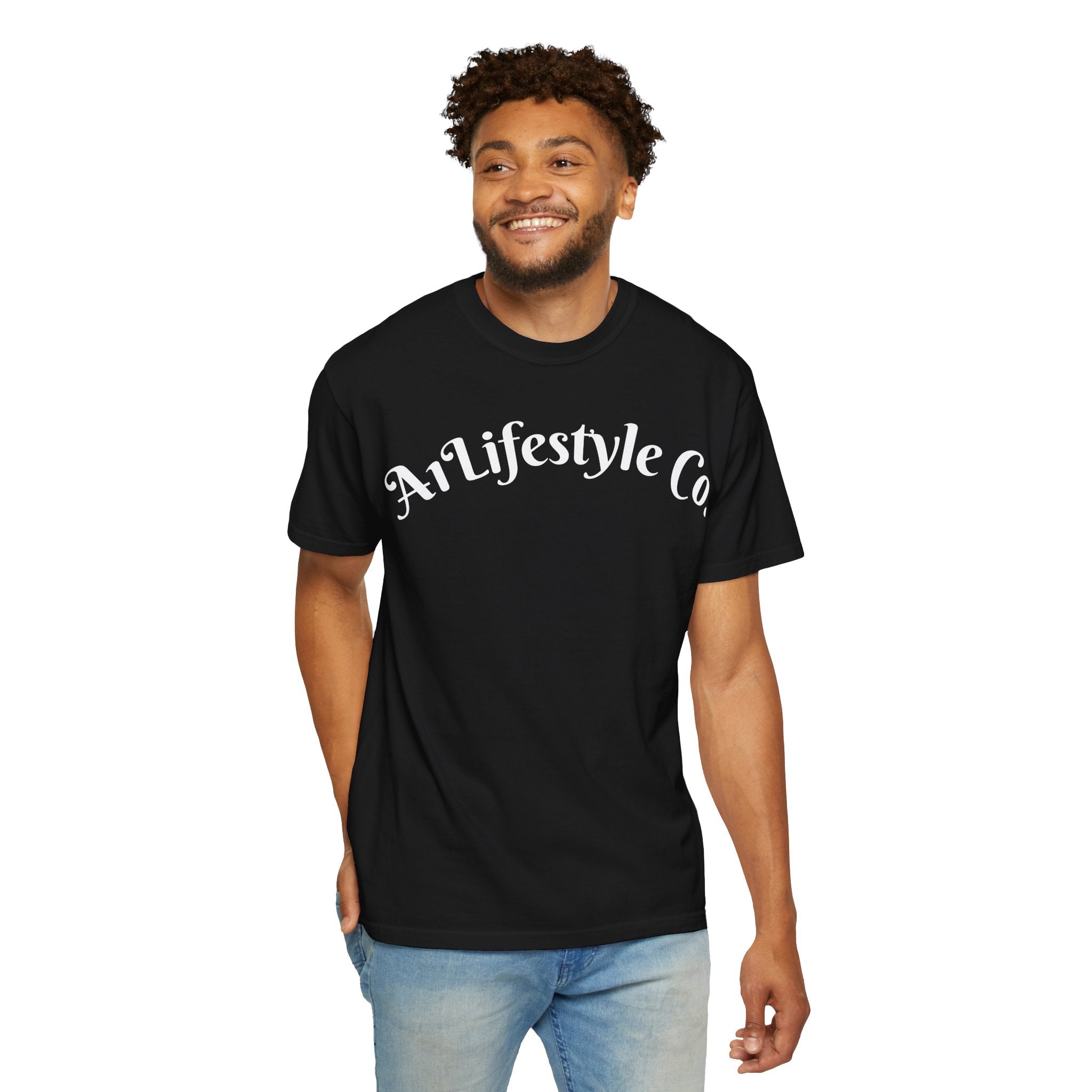 Mens Garment-Dyed Iced Out Skeleton A1 Lifestyle Co. T-shirt
