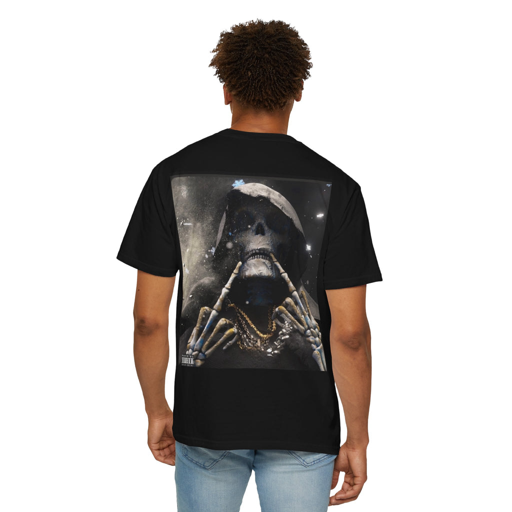 Mens Garment-Dyed Iced Out Skeleton A1 Lifestyle Co. T-shirt