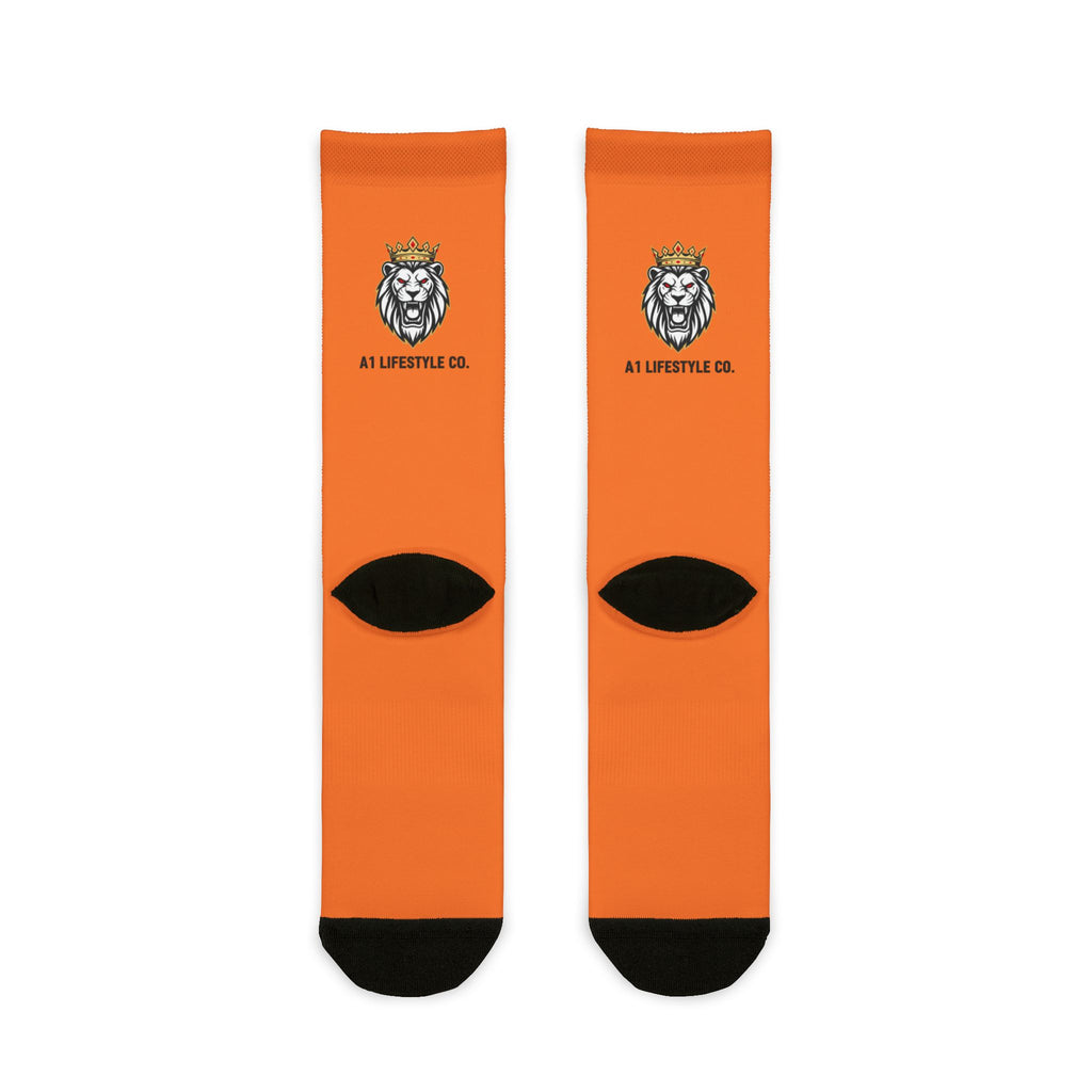 Orange A1 Lifestyle Co. Crew Socks