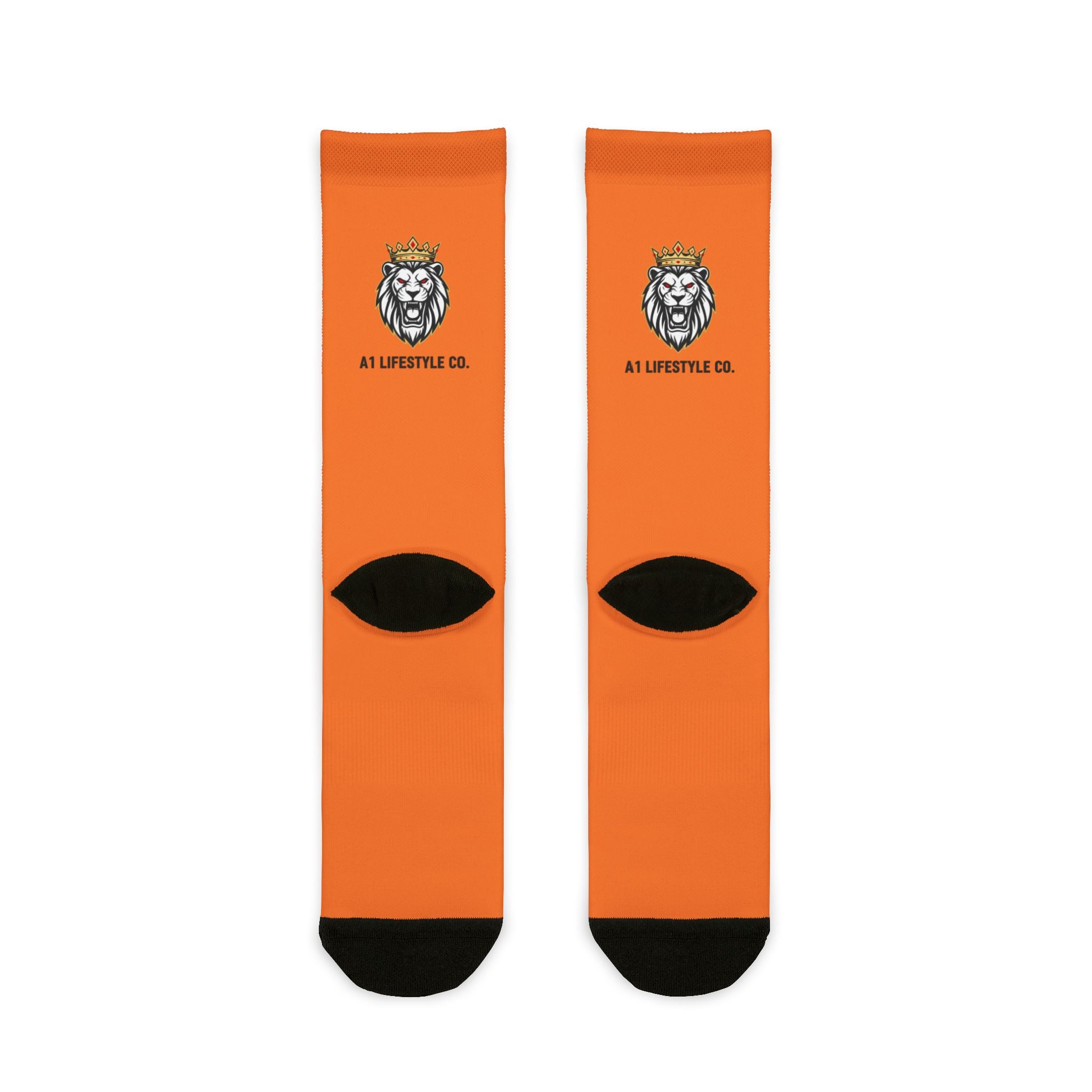 Orange A1 Lifestyle Co. Crew Socks