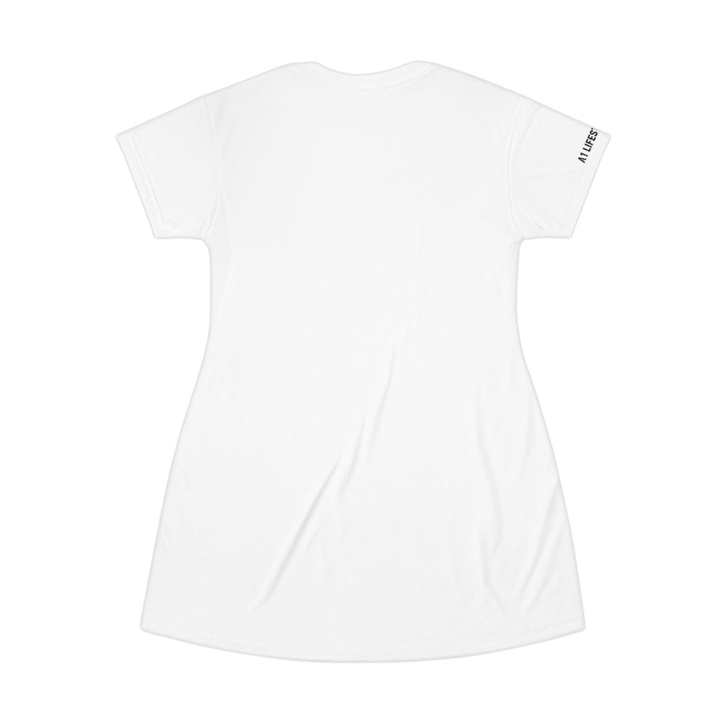 Certified Queen A1 Lifestyle Co. T-Shirt Dress – Rose Graphic Empowerment Tee Dress