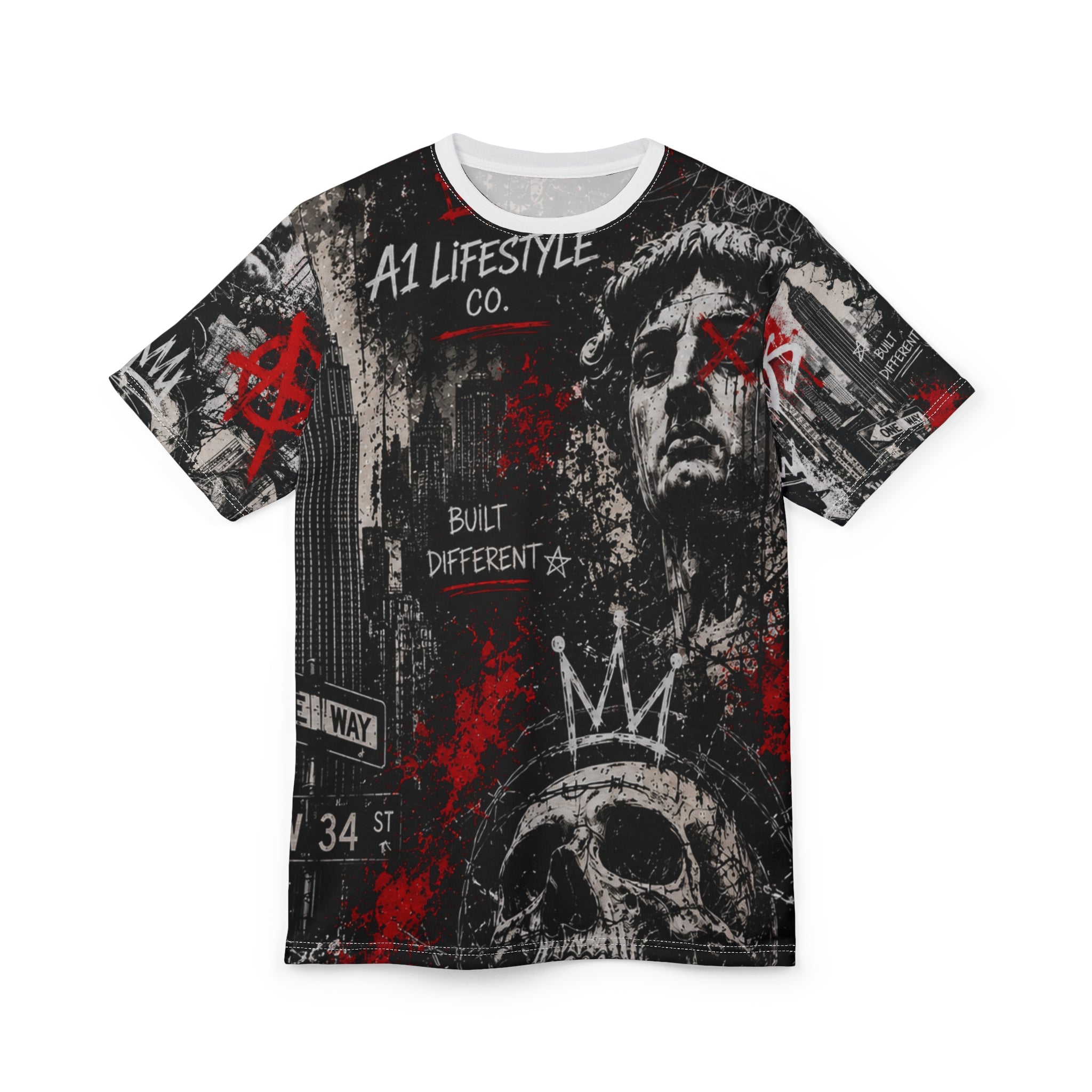 A1 Lifestyle Co. Skull Streetwear Graffiti Tee