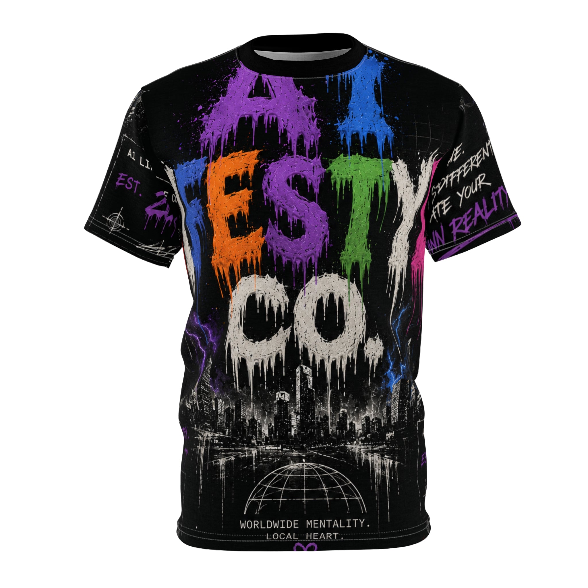A1 Lifestyle Co. Drip Paint Streetwear Graphic Tee
