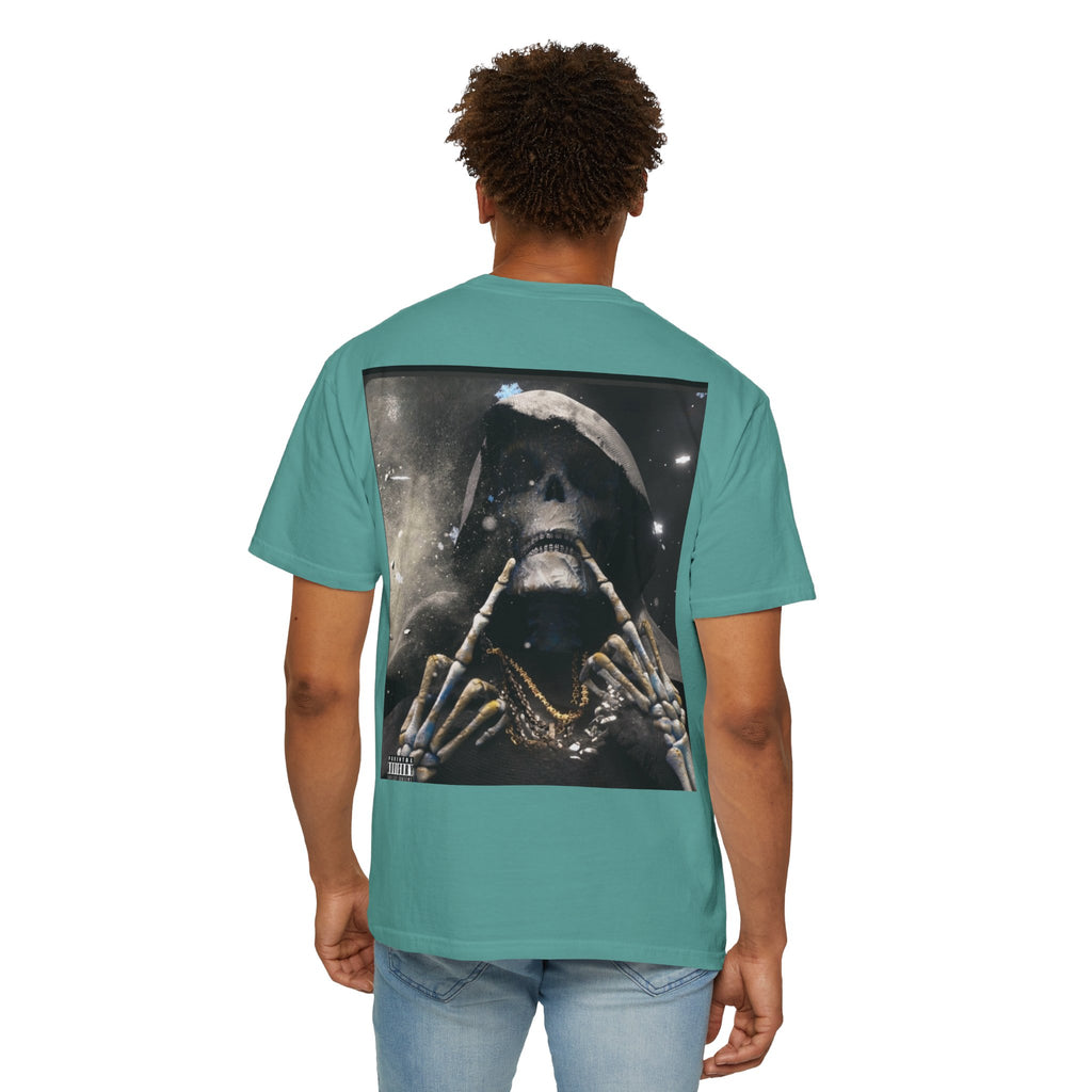 Mens Garment-Dyed Iced Out Skeleton A1 Lifestyle Co. T-shirt