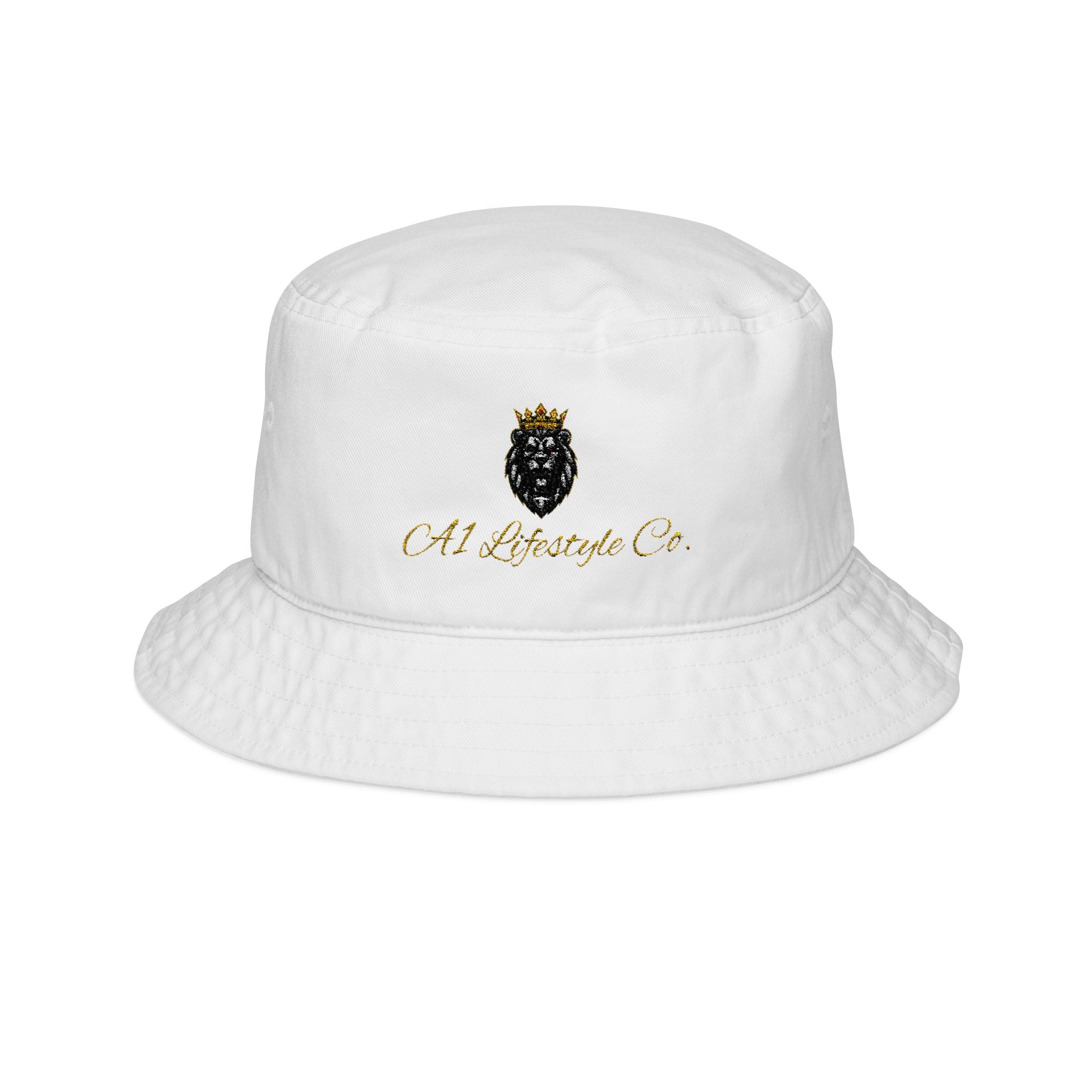 A1 Lifestyle Co. Embroidered Crowned Lion Bucket Hat — Old Baroque Co. Logo