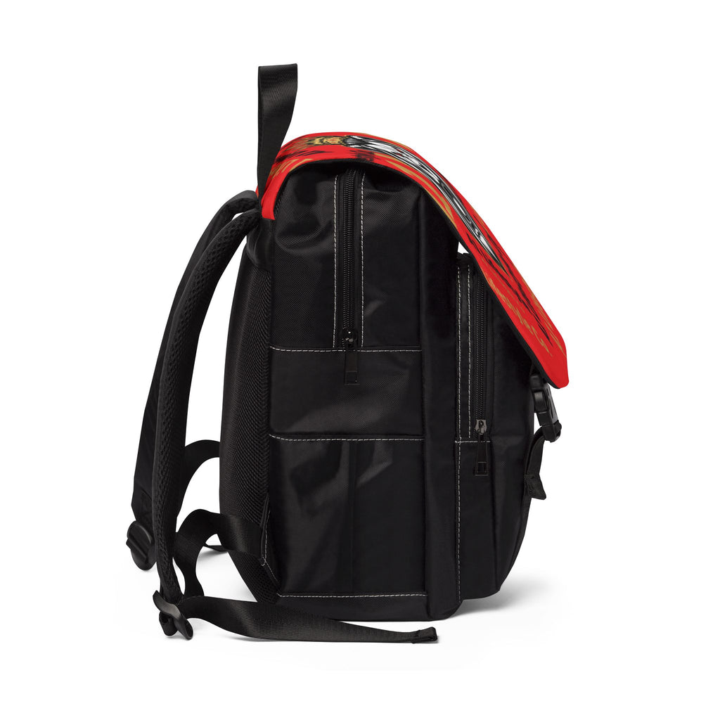 Lion Crest Backpack — A1 Lifestyle Co. Red Casual Shoulder Backpack