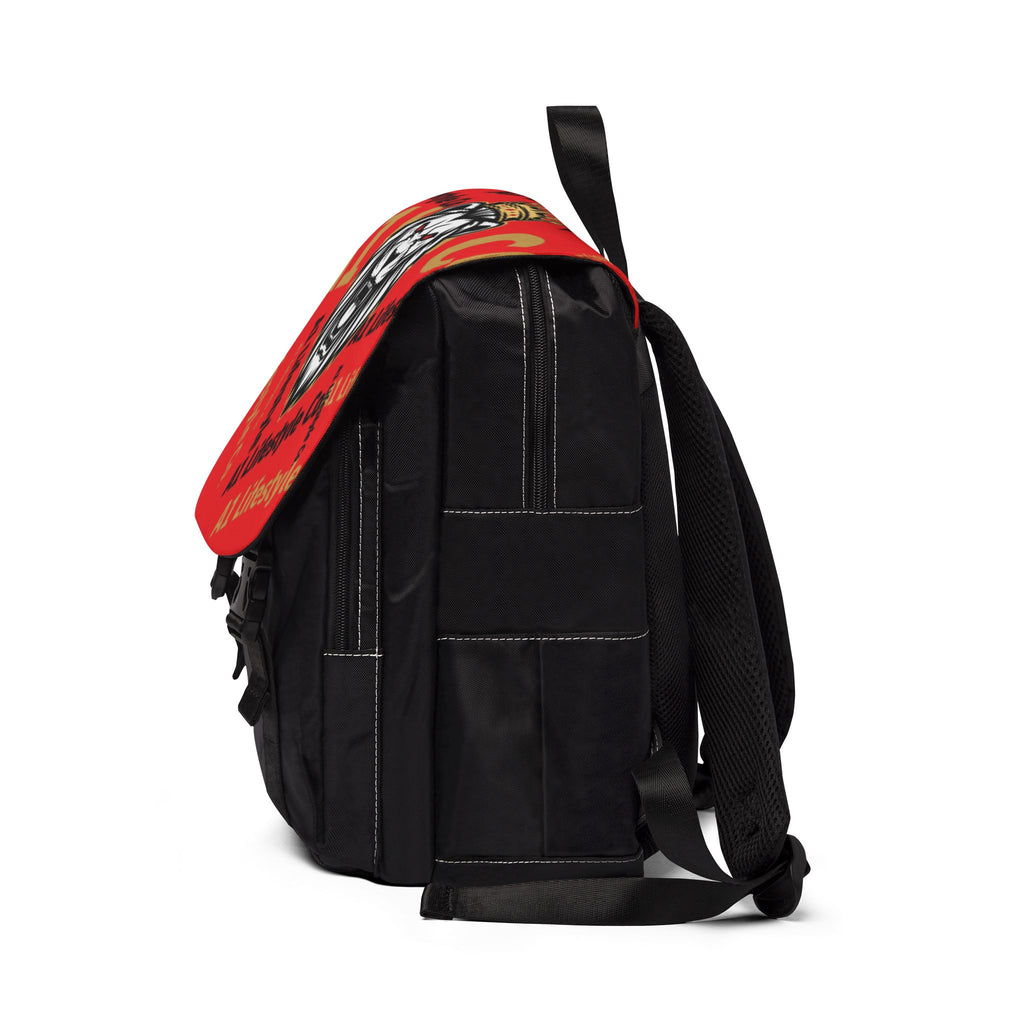 Lion Crest Backpack — A1 Lifestyle Co. Red Casual Shoulder Backpack