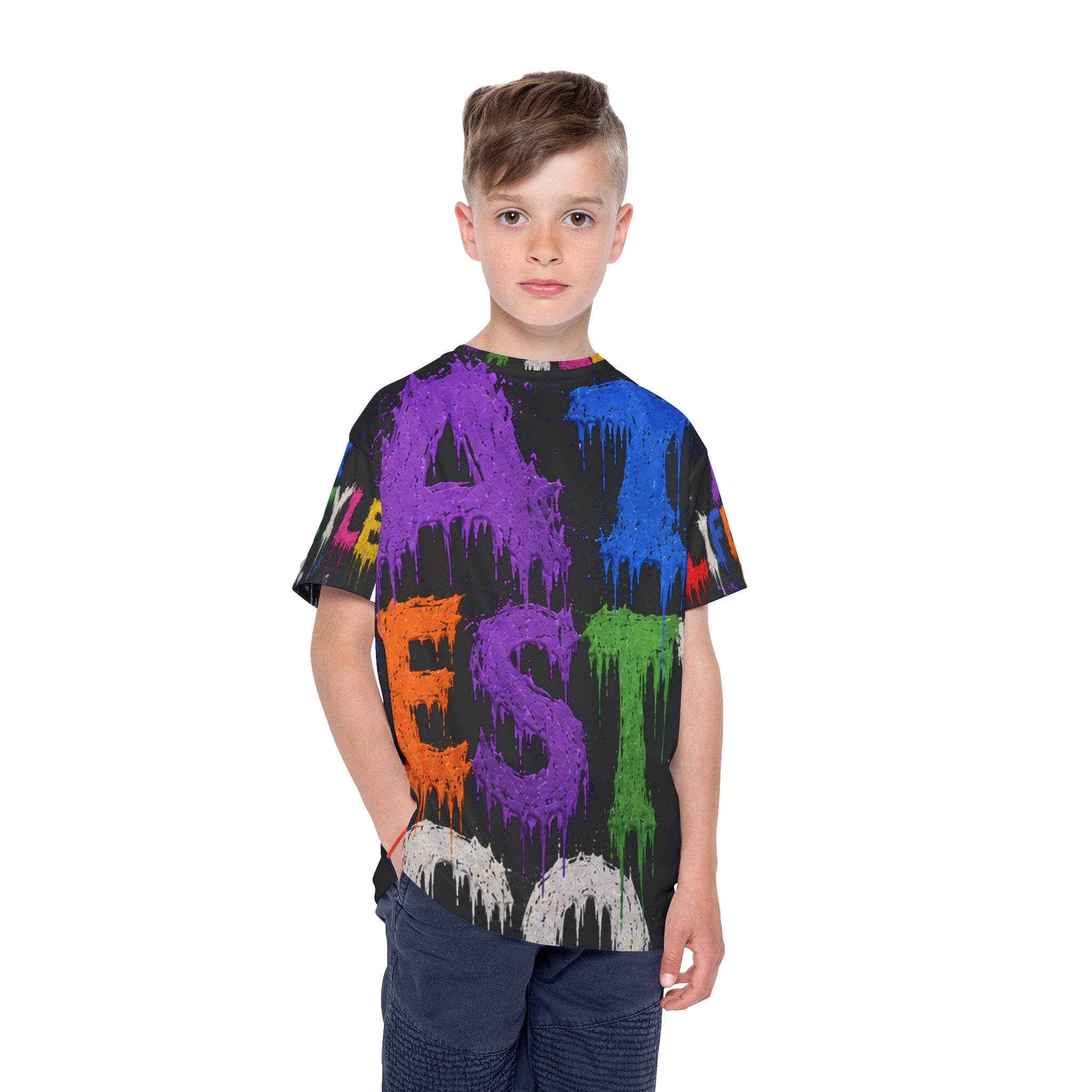 A1 lifstyle Co. Kids Jersey — Colorful Graffiti 'Lifestyle' All-Over Print