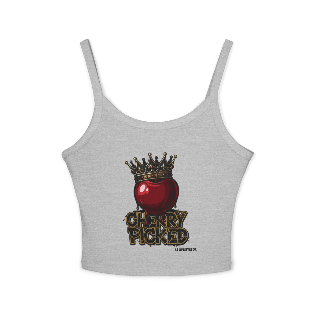 Women's 'Cherry Picked' A1 Lifestyle Co. Spaghetti Strap Tank Top — Crown Graphic Crop
