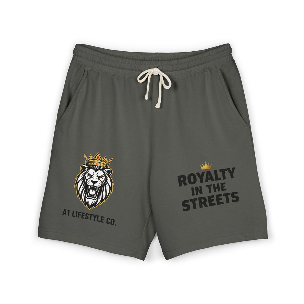 Royalty in the Streets Sweat Shorts — A1 Lifestyle Co. Lion Crown Graphic Fleece Shorts
