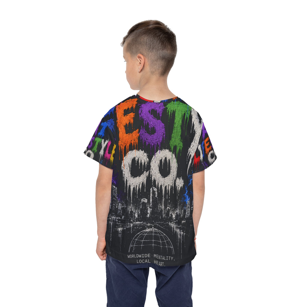 A1 lifstyle Co. Kids Jersey — Colorful Graffiti 'Lifestyle' All-Over Print
