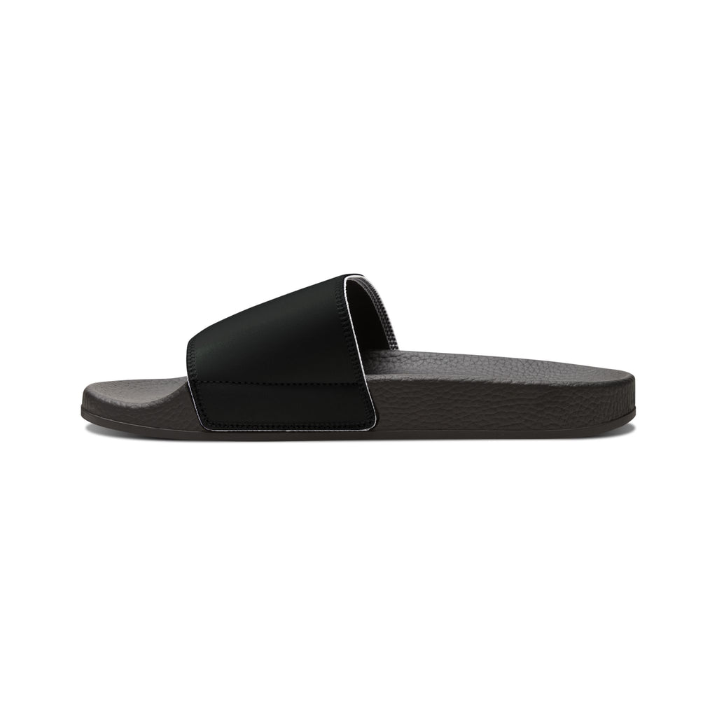 Men's Removable-Strap Slides — Black Logo Comfort Sandals