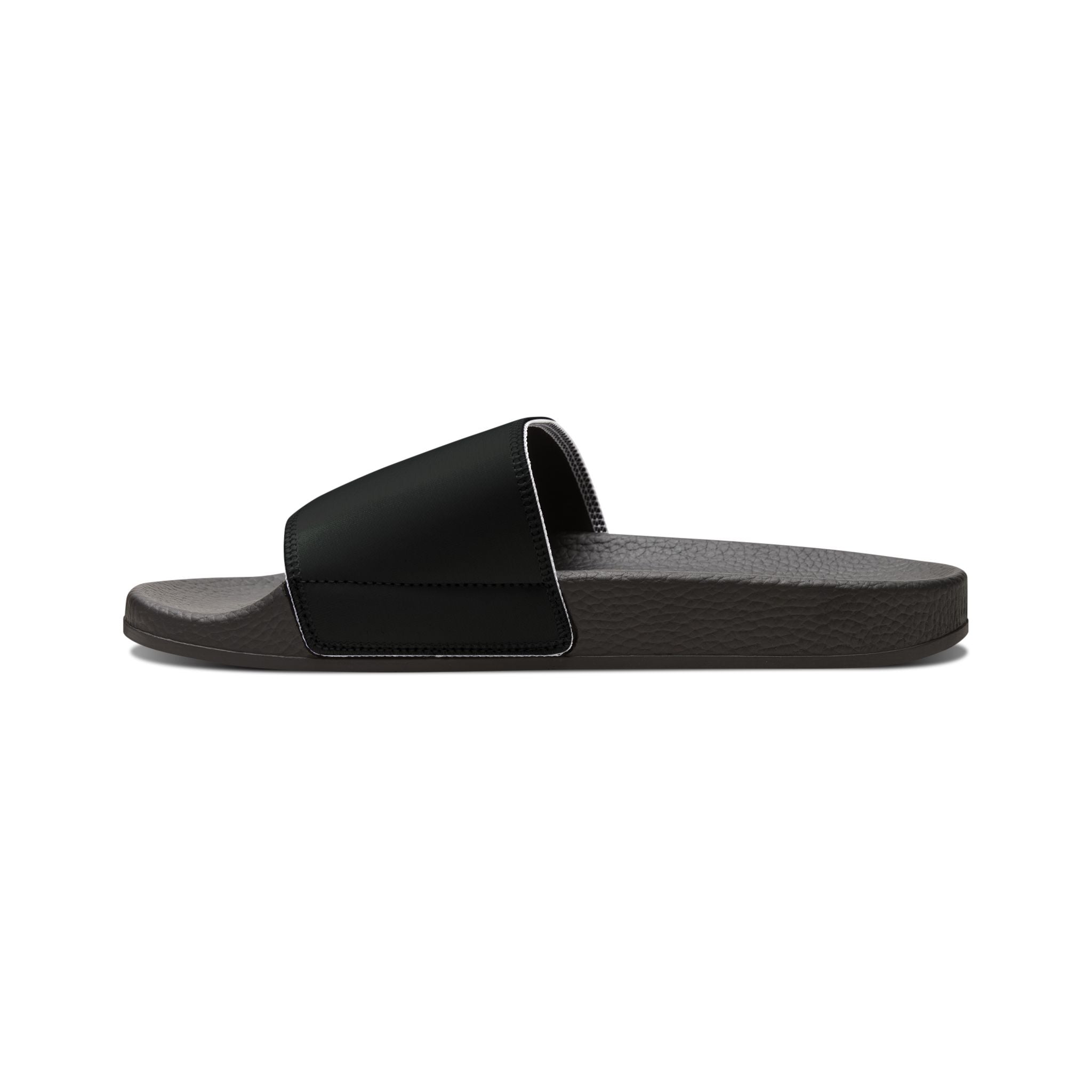 Men's Removable-Strap Slides — Black Logo Comfort Sandals