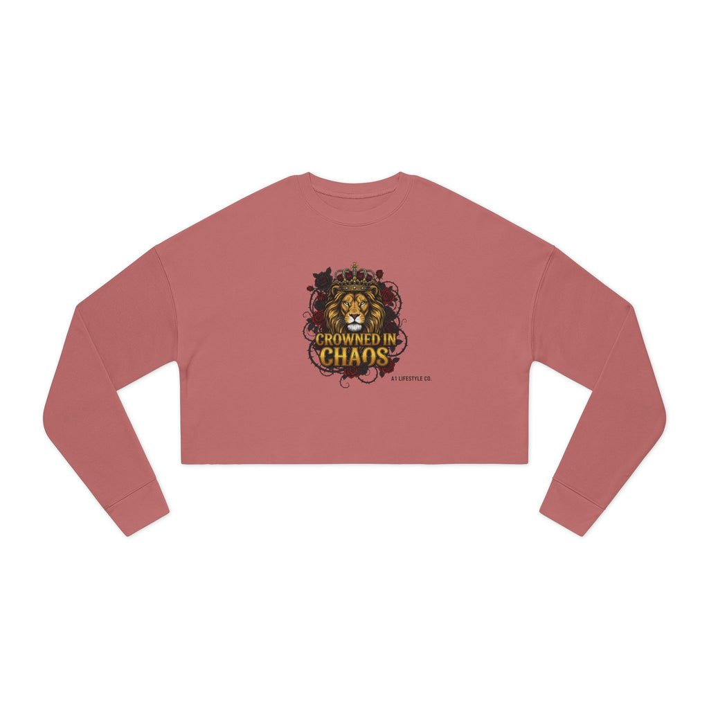 Crowned in Chaos Cropped Sweatshirt — A1 Lifestyle Co. Graphic