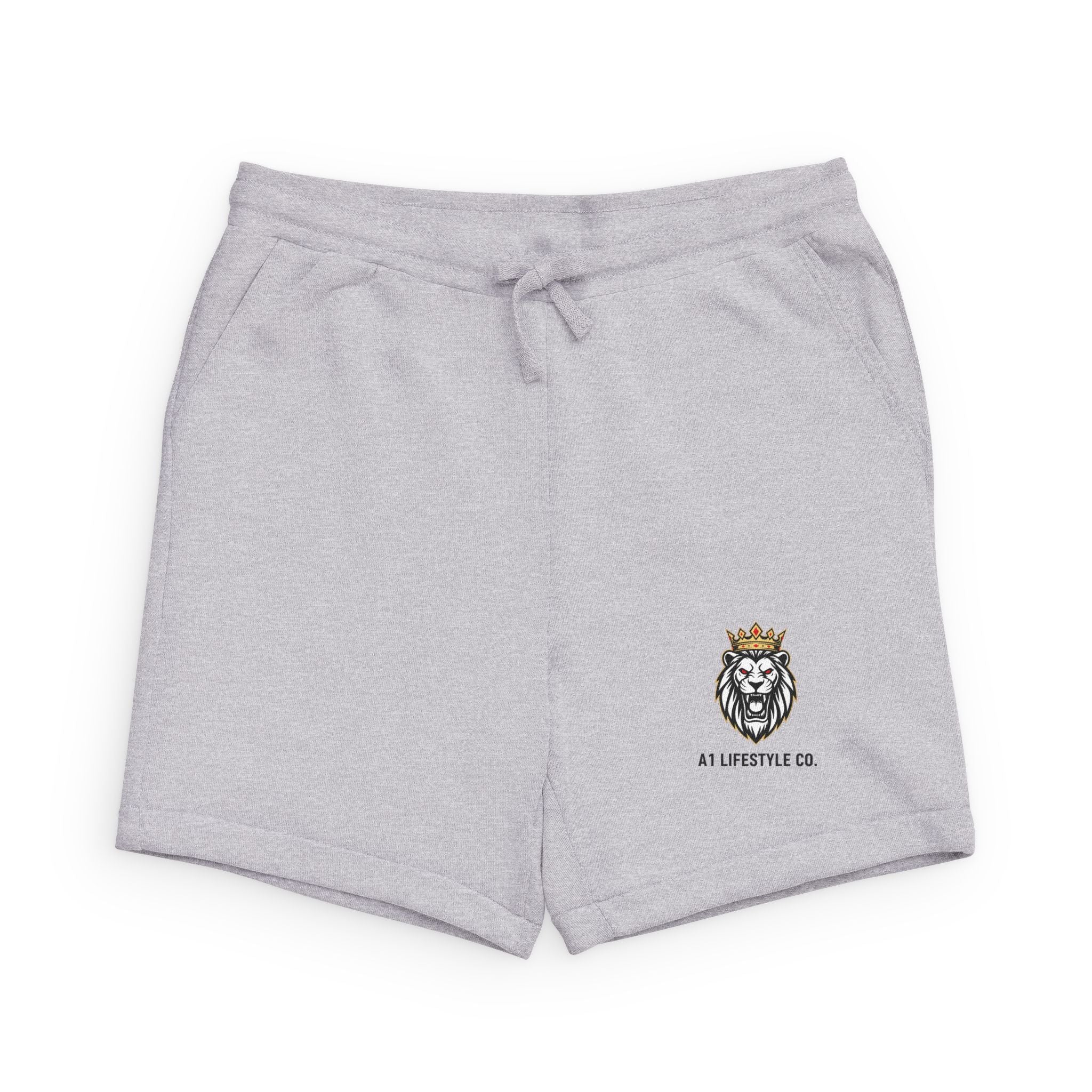 Embroidered Lion Logo Sweatshorts — AI Lifestyle Co. Casual Shorts