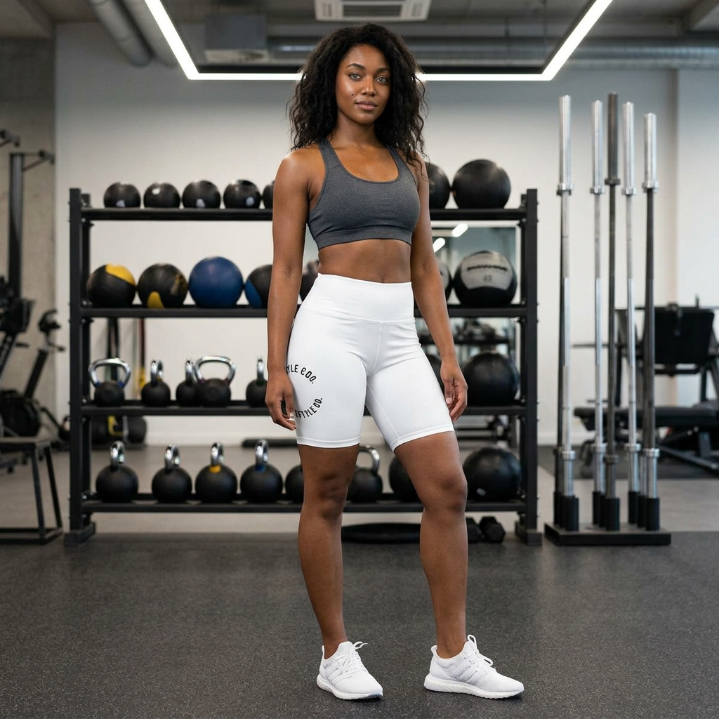 Women’s Workout Shorts — A1 Lifestyle Co. Lion Logo Biker Shorts