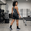 Women's Workout Shorts – A1 Lifestyle Black Biker Shorts with Lion Logo