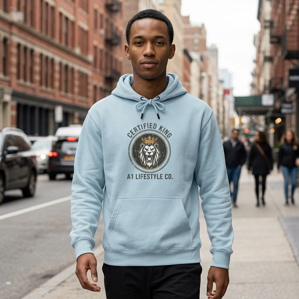 Certifies — A1 Lifestyle Co. Crowned Lion Graphic Pullover