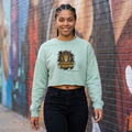 Cropped Sweatshirt — Crowned in Chaos A1 Lifestyle Co. Graphic