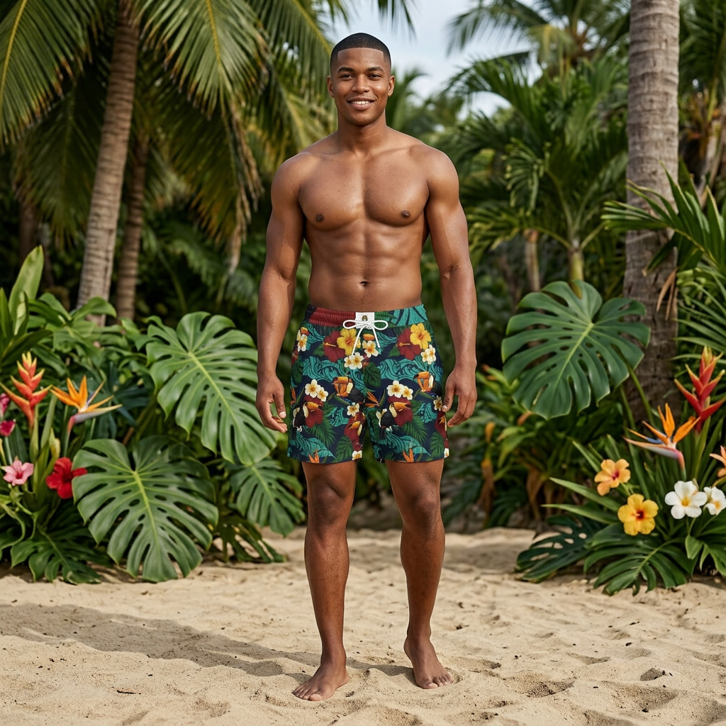 Tropical Toucan Swim Shorts — A1 Lifestyle Co. Men’s Beach Trunks