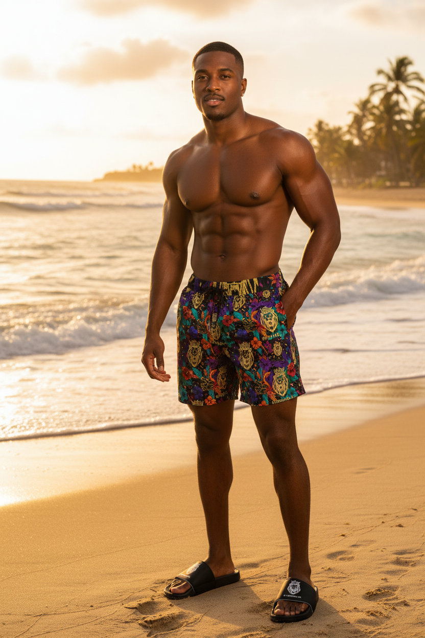 A1 Lifestyle Co. Men's Tropical Swim Shorts