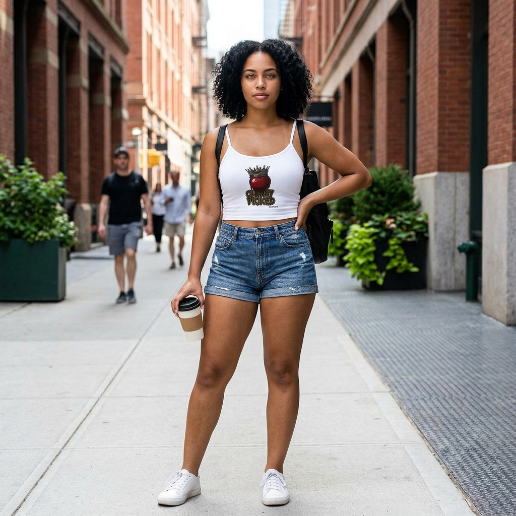 Women's 'Cherry Picked' A1 Lifestyle Co. Spaghetti Strap Tank Top — Crown Graphic Crop