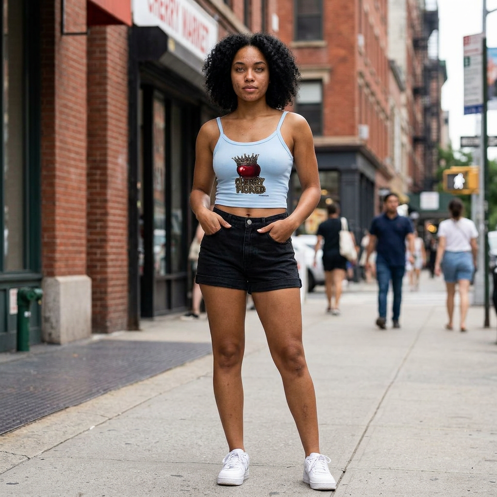 Women's 'Cherry Picked' A1 Lifestyle Co. Spaghetti Strap Tank Top — Crown Graphic Crop