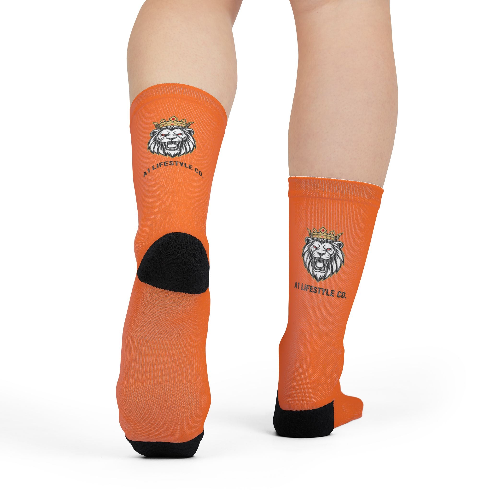 Orange A1 Lifestyle Co. Crew Socks