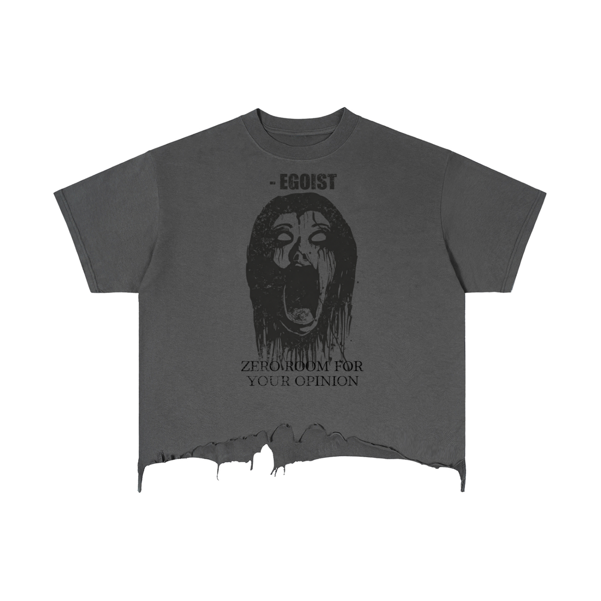 Vintage Wash Boxy Distressed Hem T-Shirt