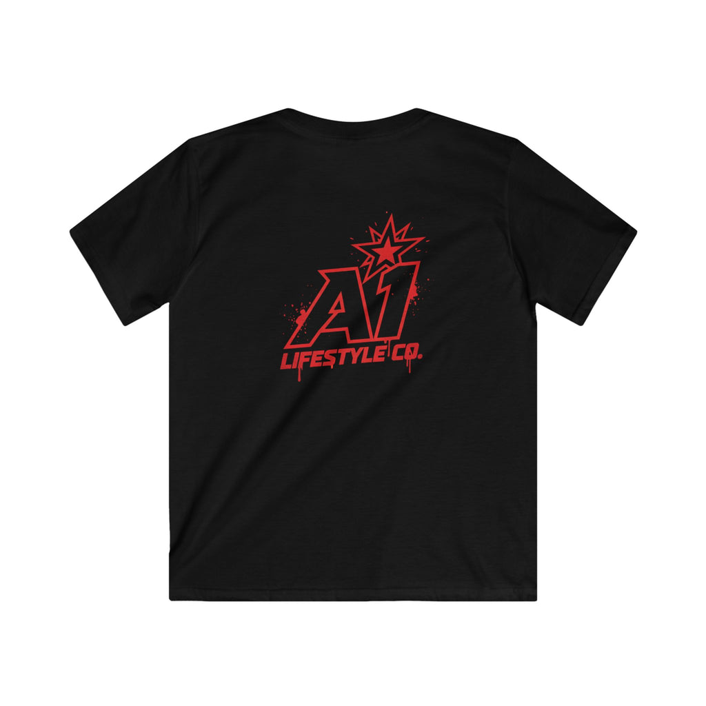 Kids Tee — Red A1 Lifestyle Co. Logo Tee for Boys & Girls
