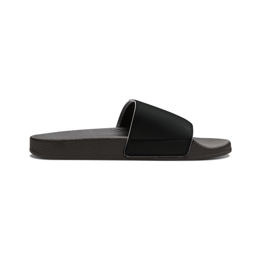 Men's Removable-Strap Slides — Black Logo Comfort Sandals