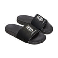 Men's Removable-Strap Slides — Black Logo Comfort Sandals