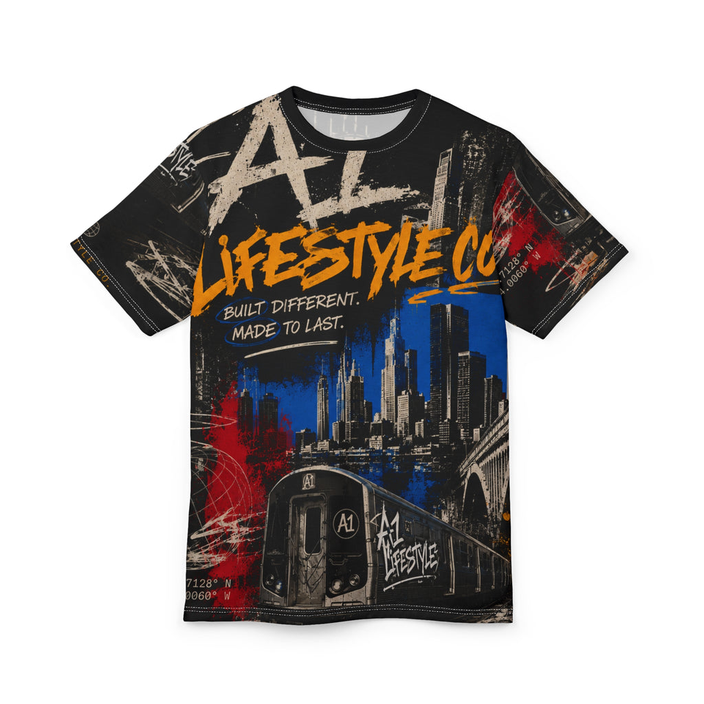 A1 Lifestyle Co. All Over Print Streetwear Graphic T-Shirt