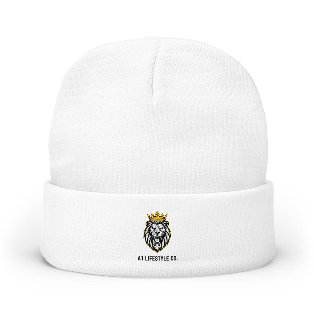Embroidered A1 LIFESTYLE CO. Crowned Lion Knit Beanie