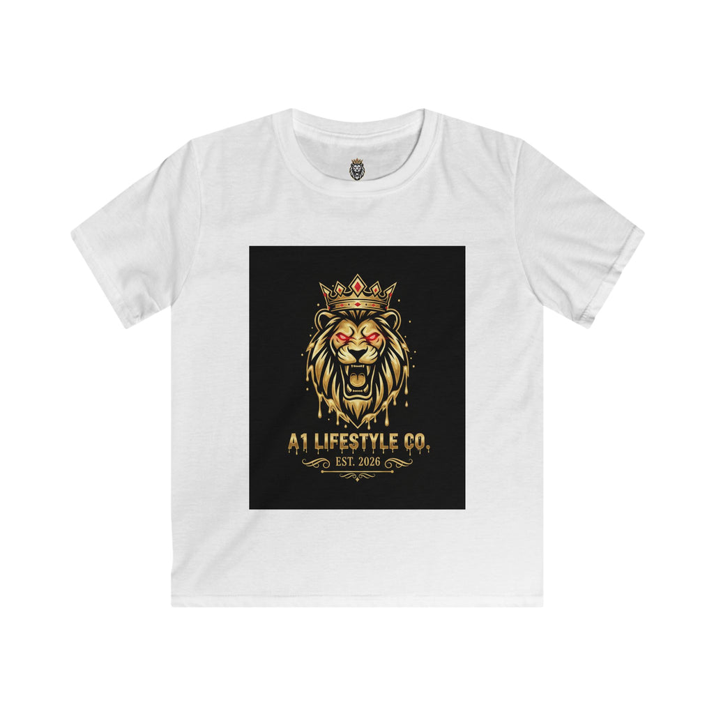 A1 Lifestyle Co. Kids Tee — "EST. 2026 Urban Kings" Lion Crown Graphic