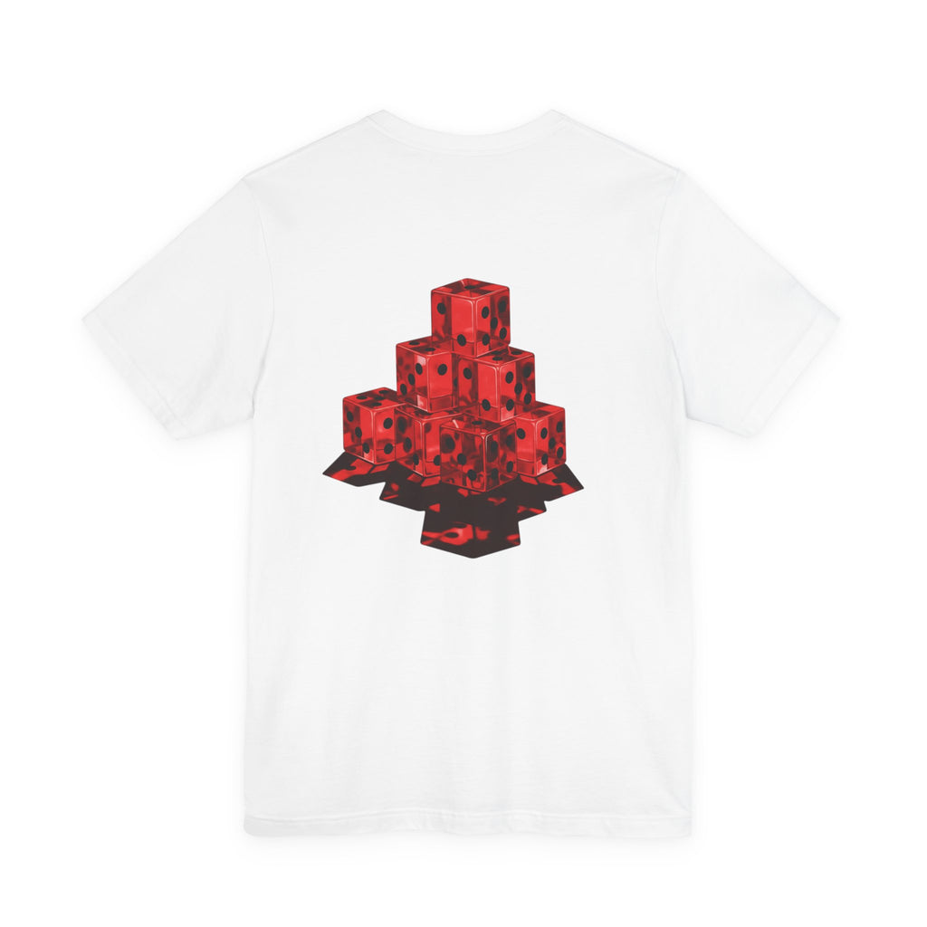 A1 Lifestyle Co. Dice Stack Graphic Tee — Retro Red Gaming T-Shirt
