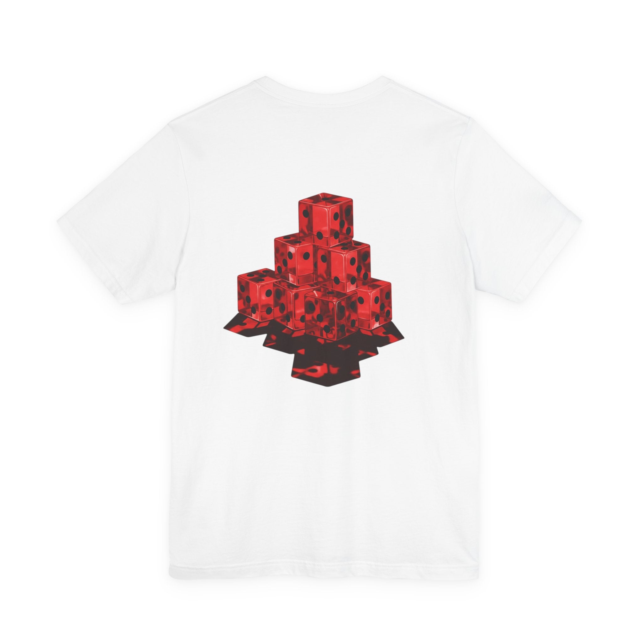 A1 Lifestyle Co. Dice Stack Graphic Tee — Retro Red Gaming T-Shirt