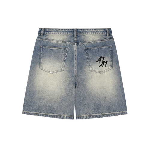 A1 Lifestyle Co. Faded Distressed Baggy Denim Shorts