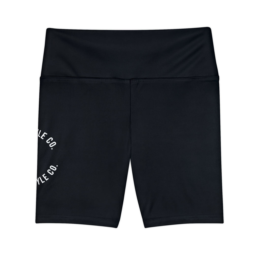 Women's Workout Shorts – A1 Lifestyle Black Biker Shorts with Lion Logo