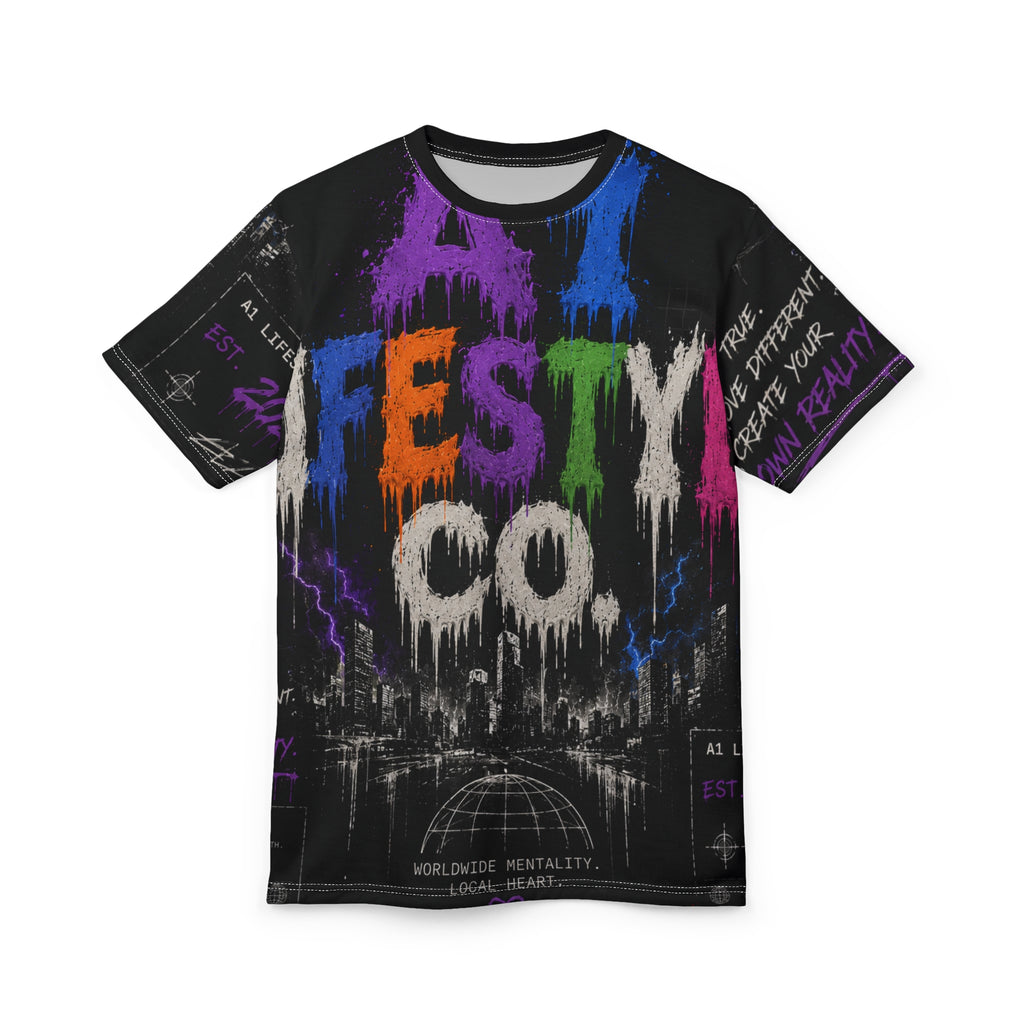 A1 Lifestyle Co. Drip Paint Streetwear Graphic Tee