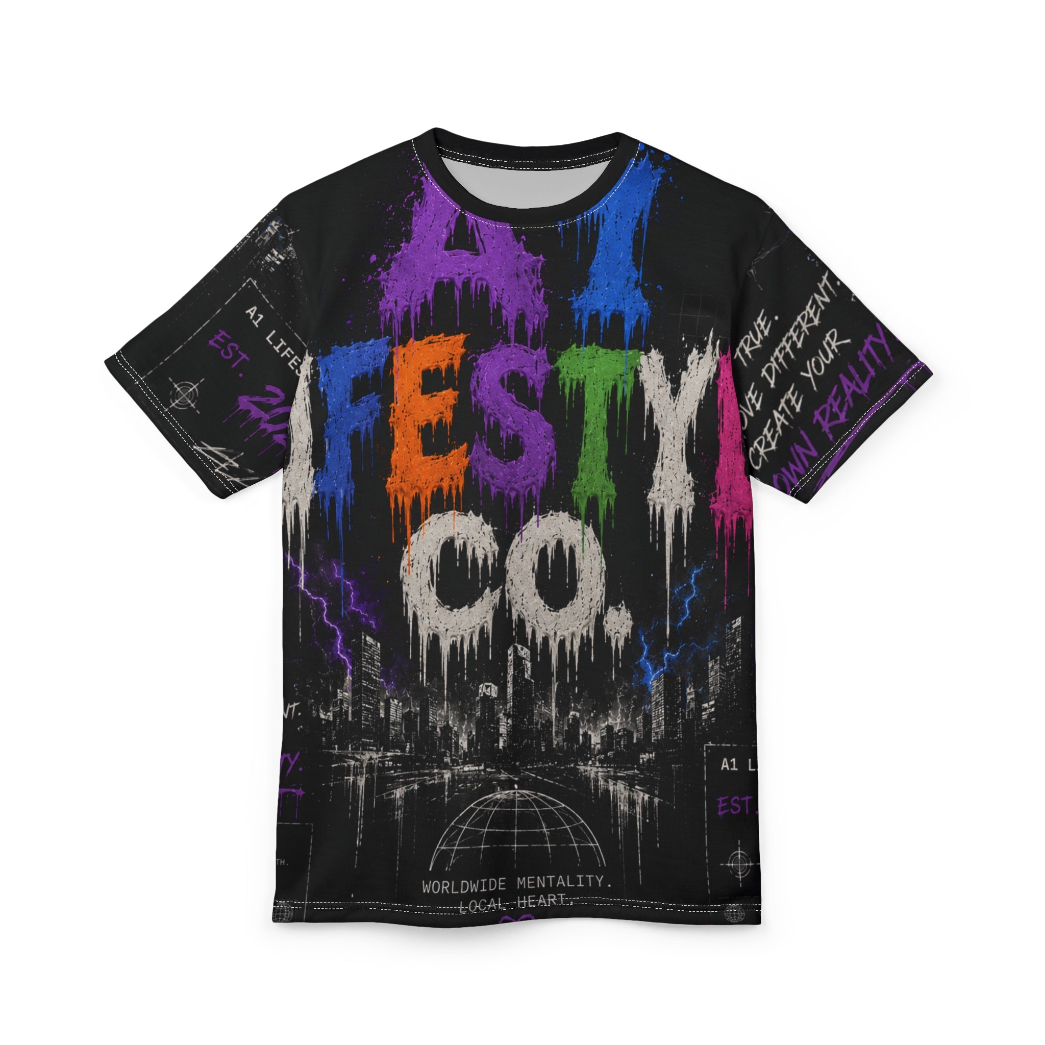 A1 Lifestyle Co. Drip Paint Streetwear Graphic Tee
