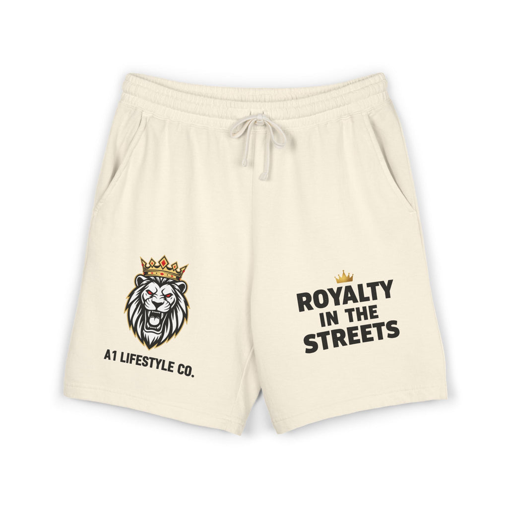Royalty in the Streets Sweat Shorts — A1 Lifestyle Co. Lion Crown Graphic Fleece Shorts