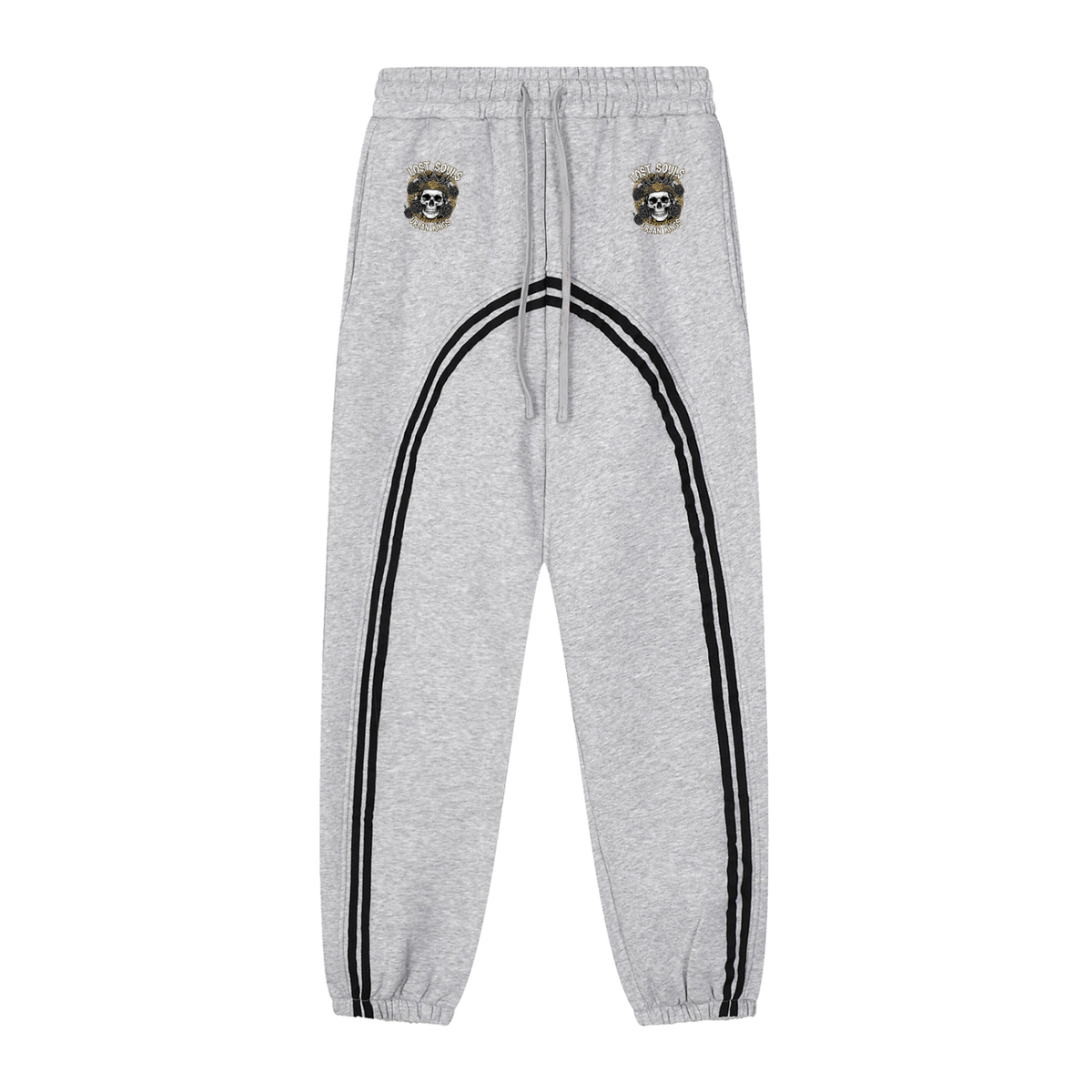 Men's Sun Fade Contrast Tape Fleece Jogged Urban Sweatpants