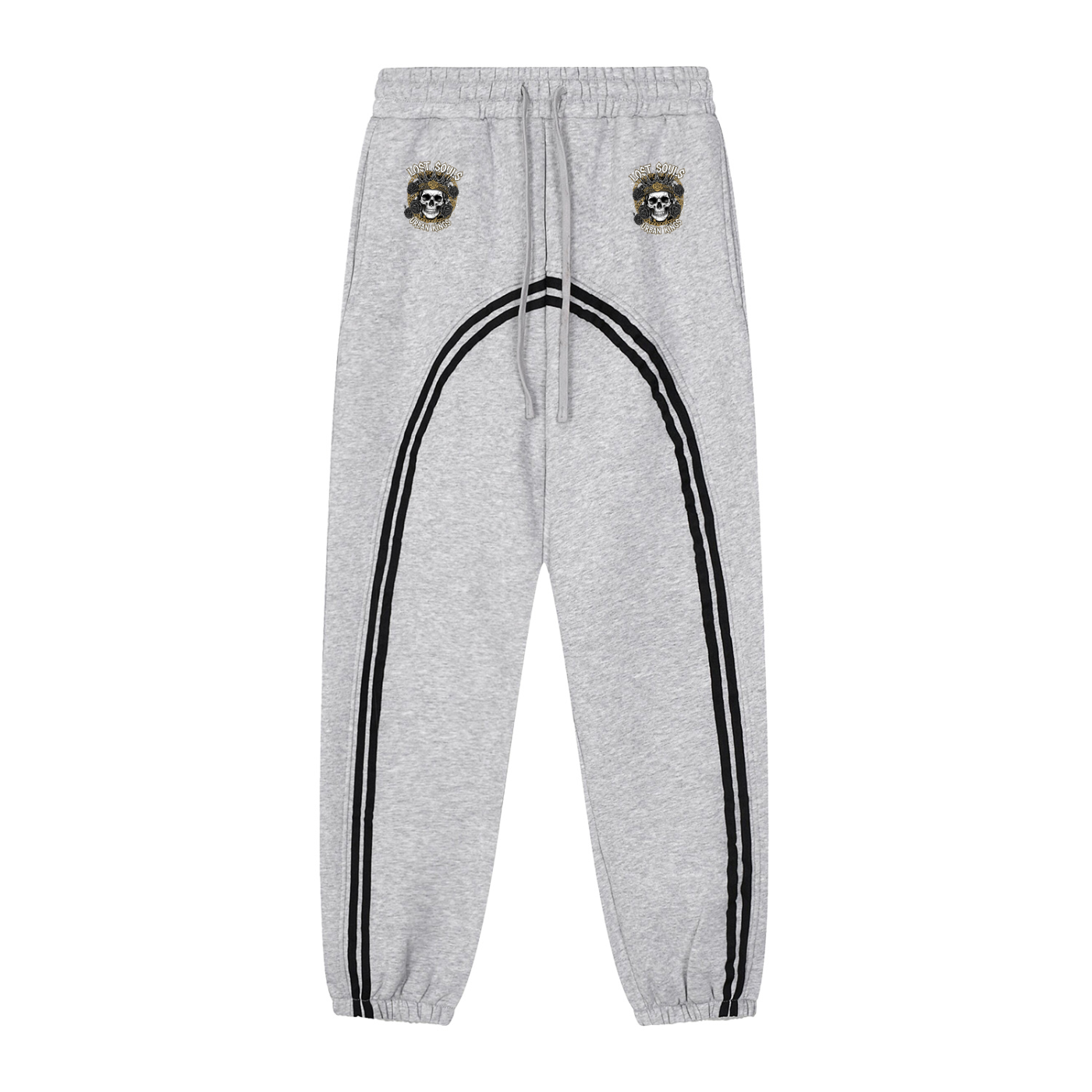 A1 Lifestyle Co. Sun Fade Contrast Tape Fleece Jogged Sweatpants