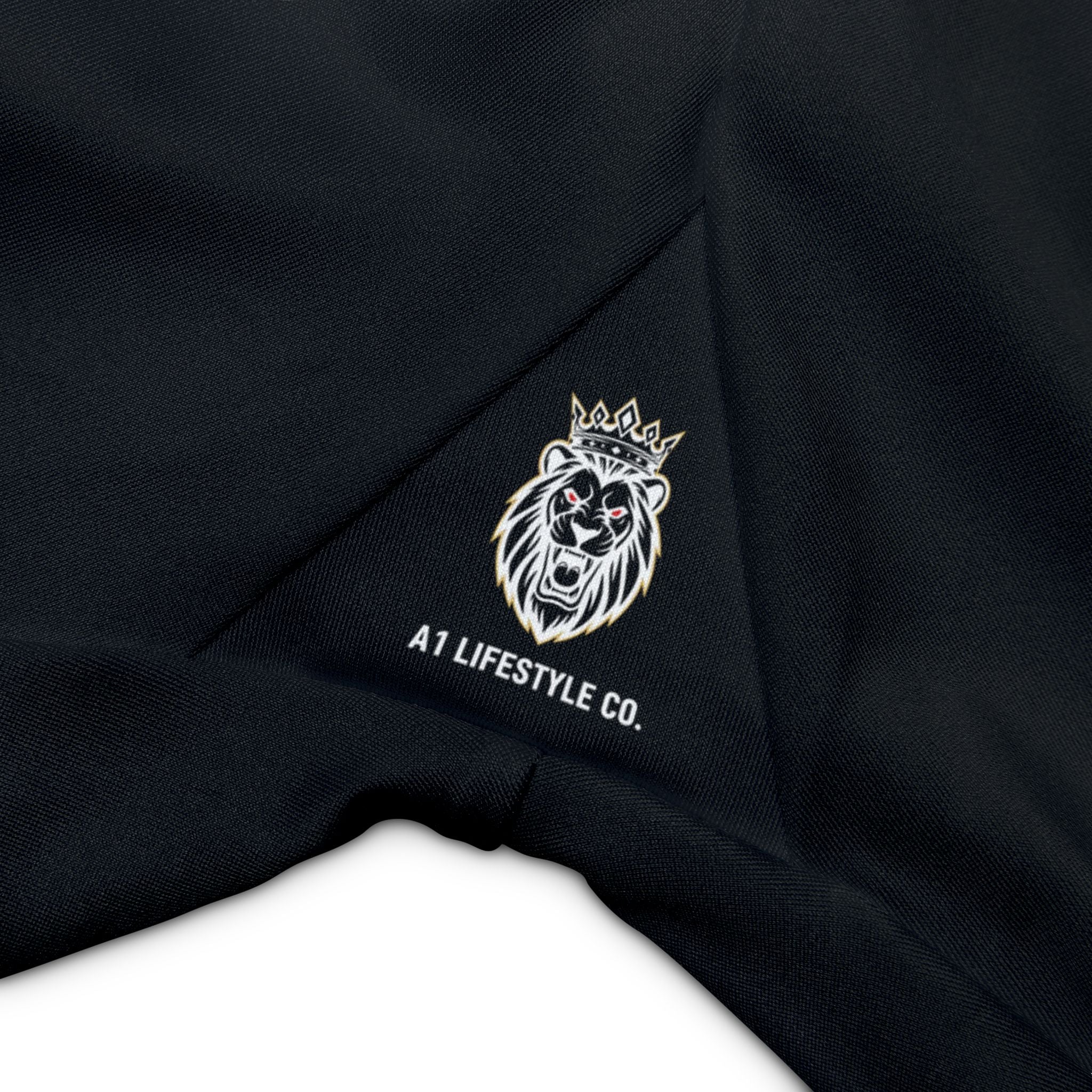 Women's Workout Shorts – A1 Lifestyle Black Biker Shorts with Lion Logo