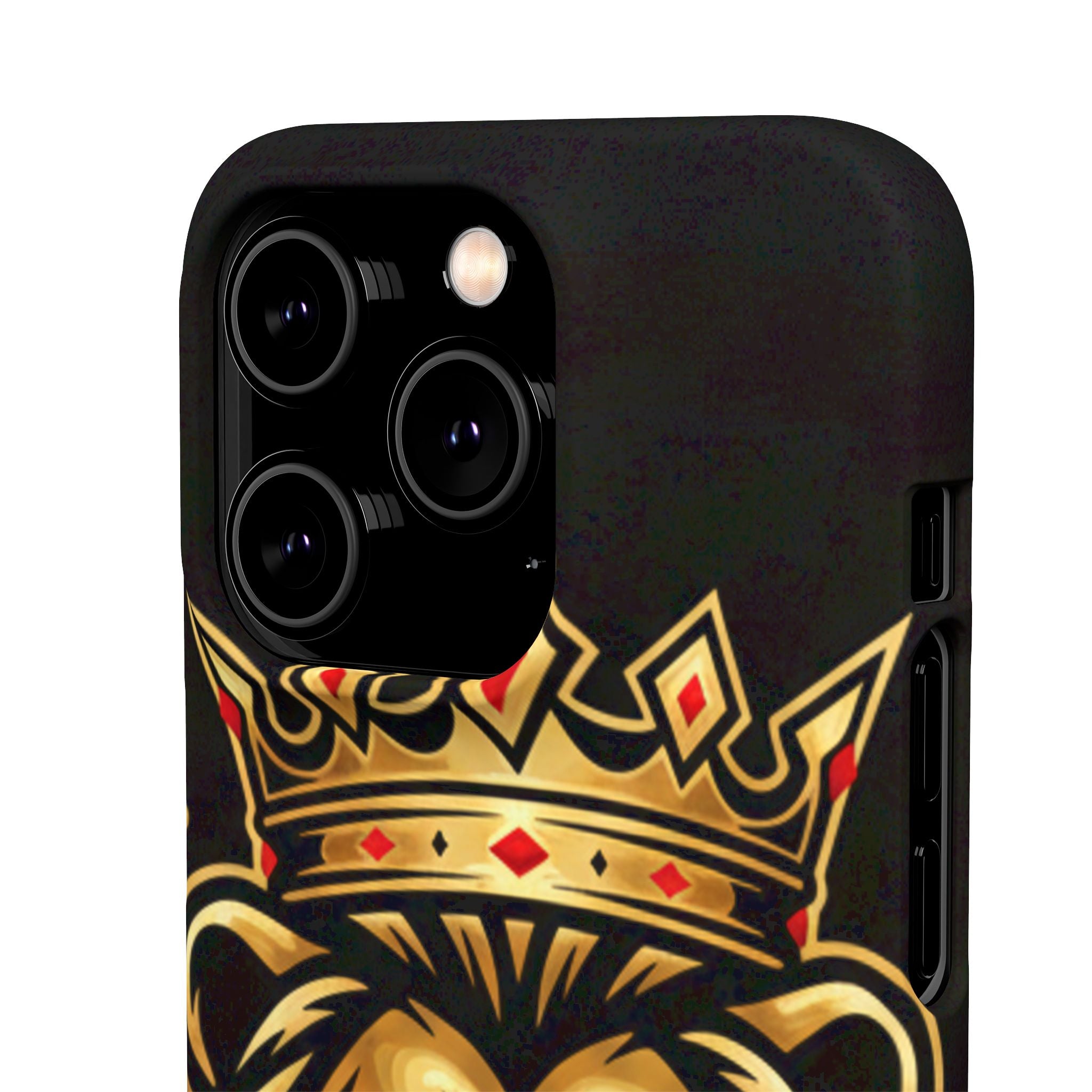 A1 Lifestyle Co.Royal Lion Phone Case – King Crown Red-Eyed Smartphone Snap Case